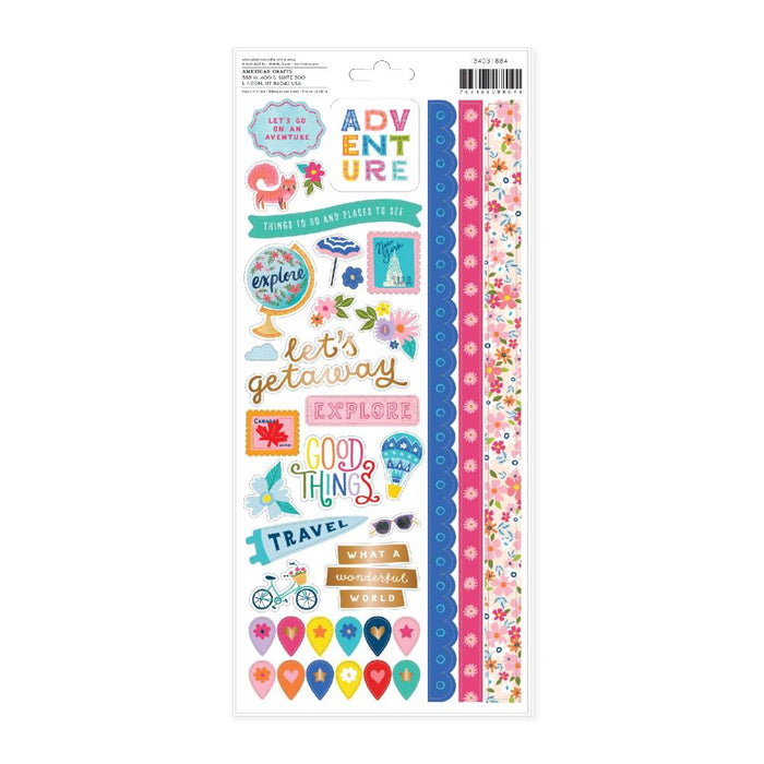 American Crafts Paige Evans Adventurous - Cardstock Stickers