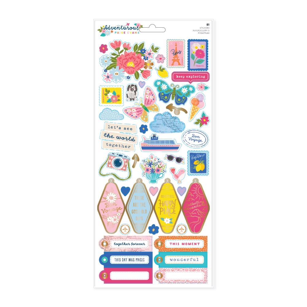 American Crafts Paige Evans Adventurous - Cardstock Stickers