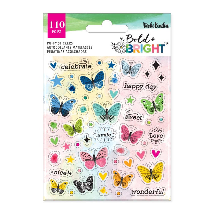 American Crafts Vicki Boutin Bold + Bright - Mini Puffy Stickers