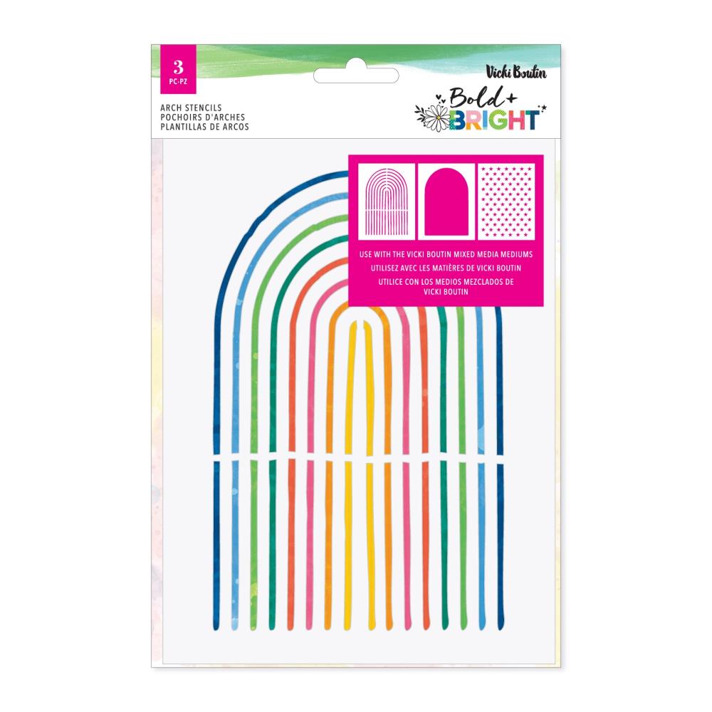 American Crafts Vicki Boutin Bold + Bright - Arches Stencils