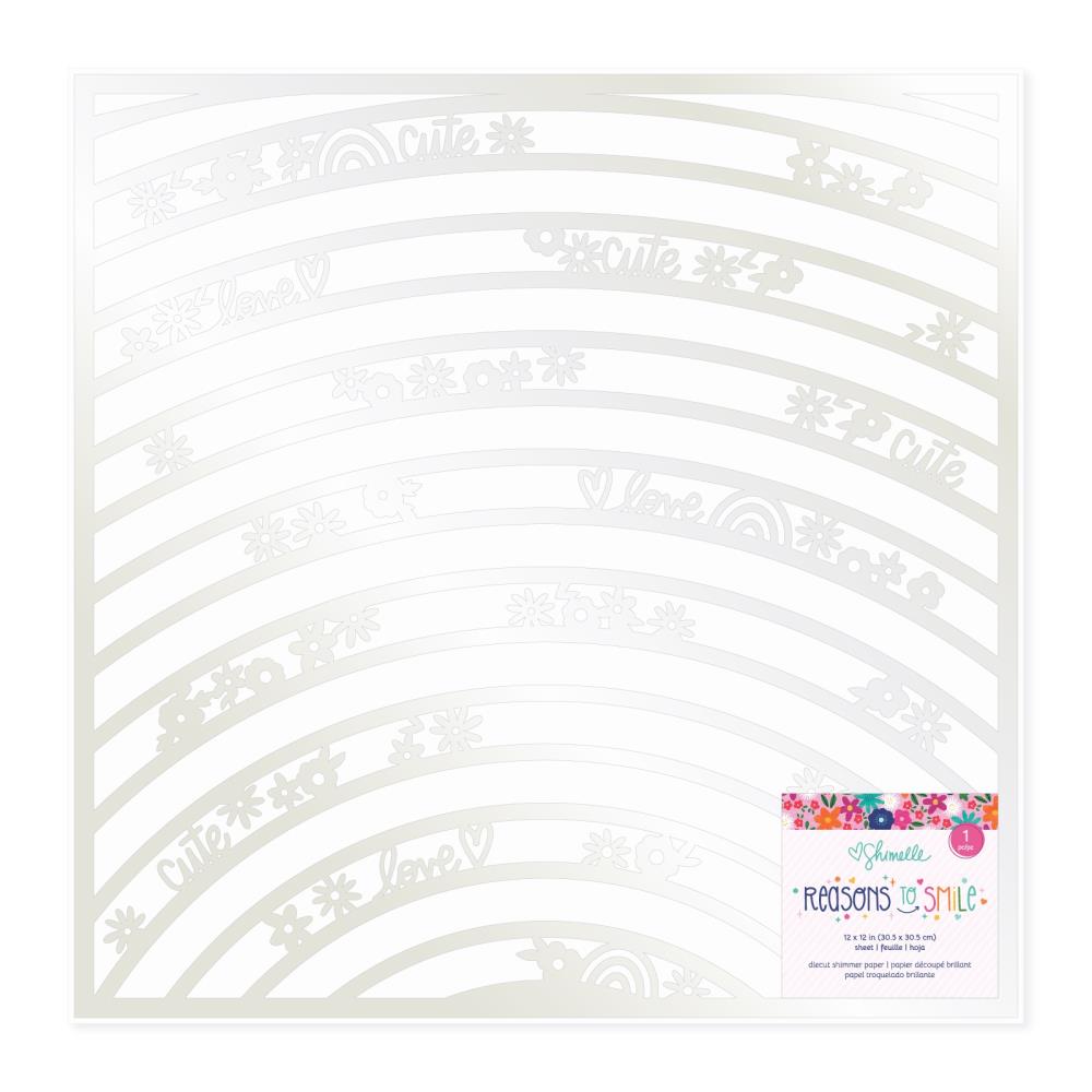 American Crafts Shimelle Reasons To Smile - Die Cut Shimmer Paper