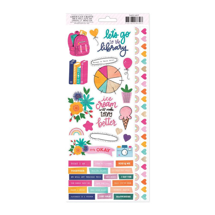 American Crafts Shimelle Reasons To Smile - Cardstock Stickers