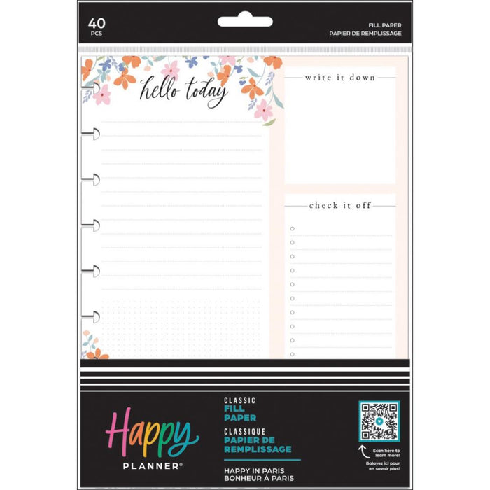 Me & My Big Ideas Happy Planner - Happy In Paris Classic Fill Paper