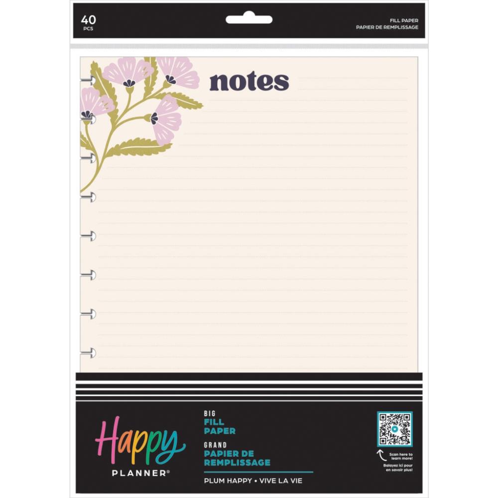 Me & My Big Ideas Happy Planner - Plum Happy Big Fill Paper