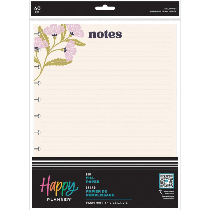 Me & My Big Ideas Happy Planner - Plum Happy Big Fill Paper