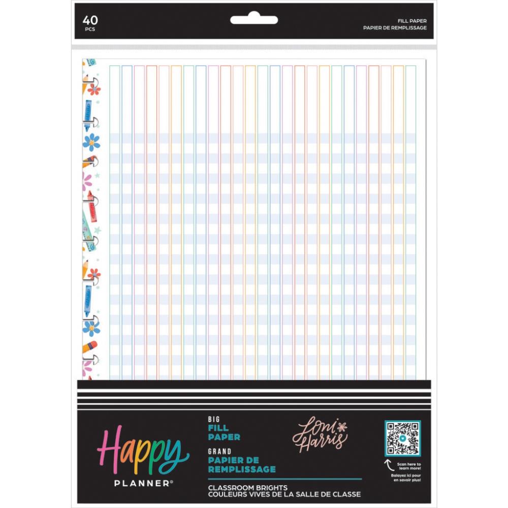 Me & My Big Ideas Happy Planner - Classroom Brights Big Fill Paper