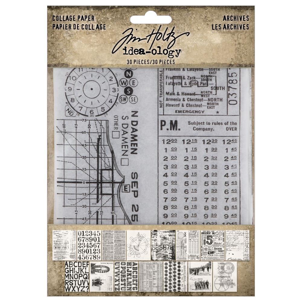 Tim Holtz Idea-ology - Collage Paper Archives