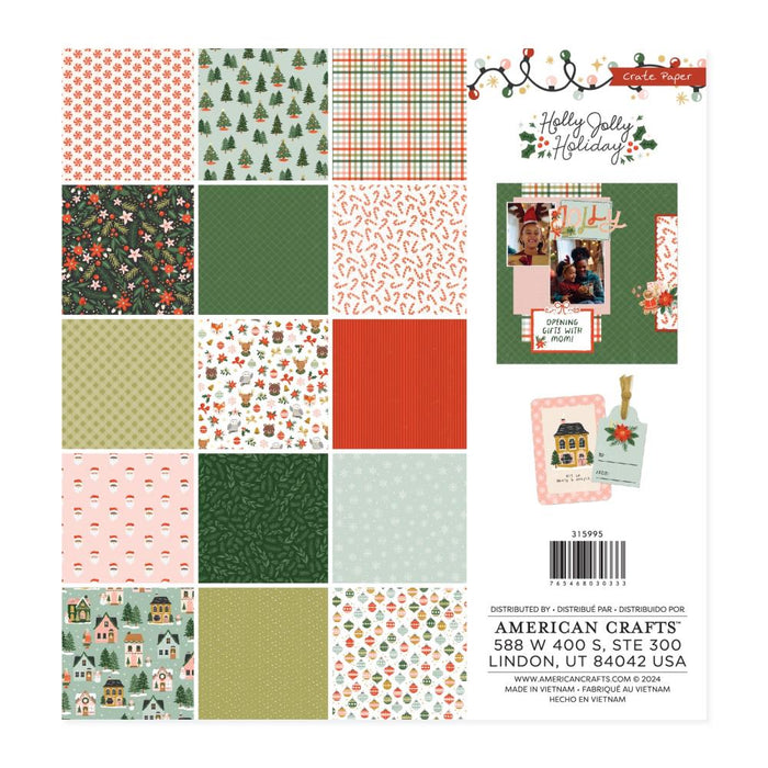 Crate Paper Holly Jolly Holiday - 12x12 Pad