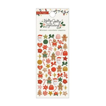 Crate Paper Holly Jolly Holiday - Puffy Stickers