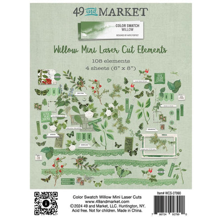 49 & Market Color Swatch Willow - Mini Laser Cut Elements