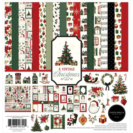 Carta Bella A Vintage Christmas - 12x12 Collection Kit