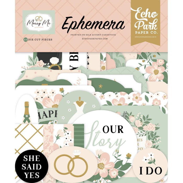 Echo Park Marry Me - Ephemera Icons