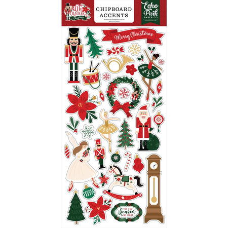 Echo Park Nutcracker Christmas - Chipboard Accents