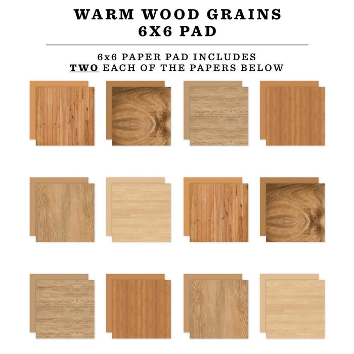 Echo Park Warm Wood Grains - 6x6 Pad