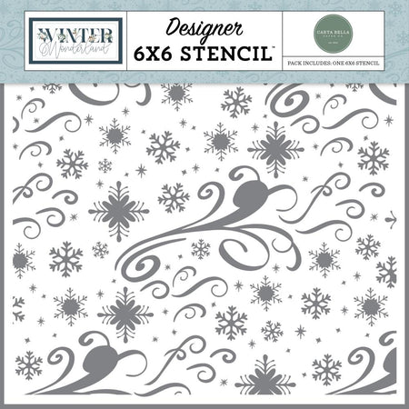 Carta Bella Winter Wonderland - Snowflakes And Swirls Stencil