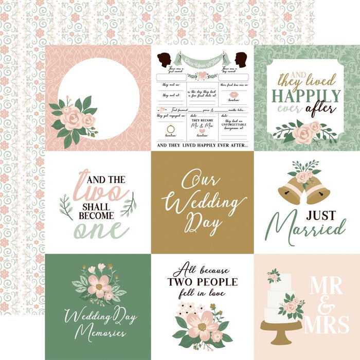 Echo Park Marry Me - 4x4 Journaling Cards