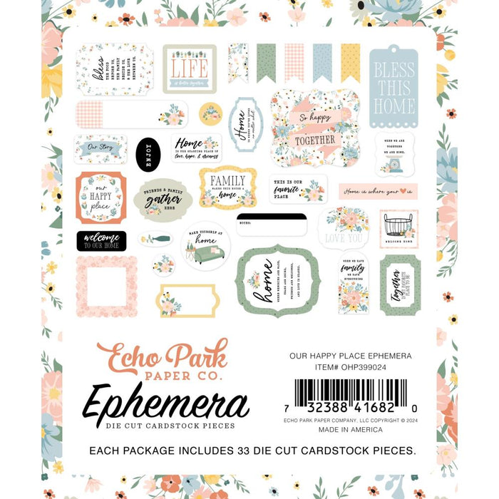 Echo Park Our Happy Place - Ephemera Icons