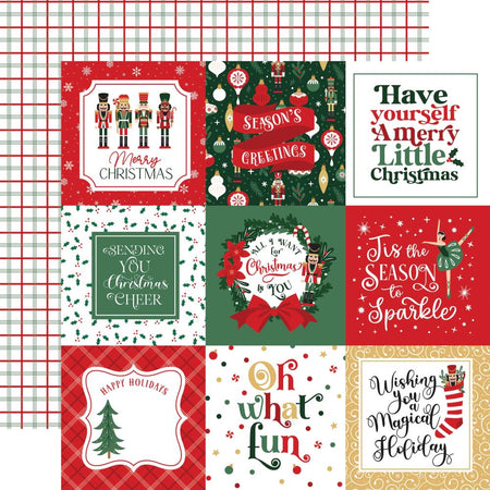 Echo Park Nutcracker Christmas - 4x4 Journaling Cards