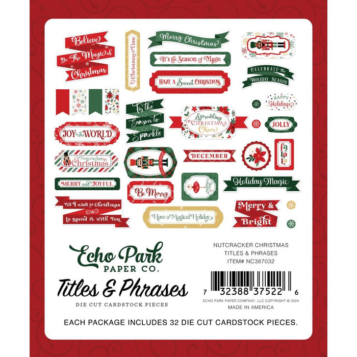 Echo Park Nutcracker Christmas - Ephemera Titles & Phrases