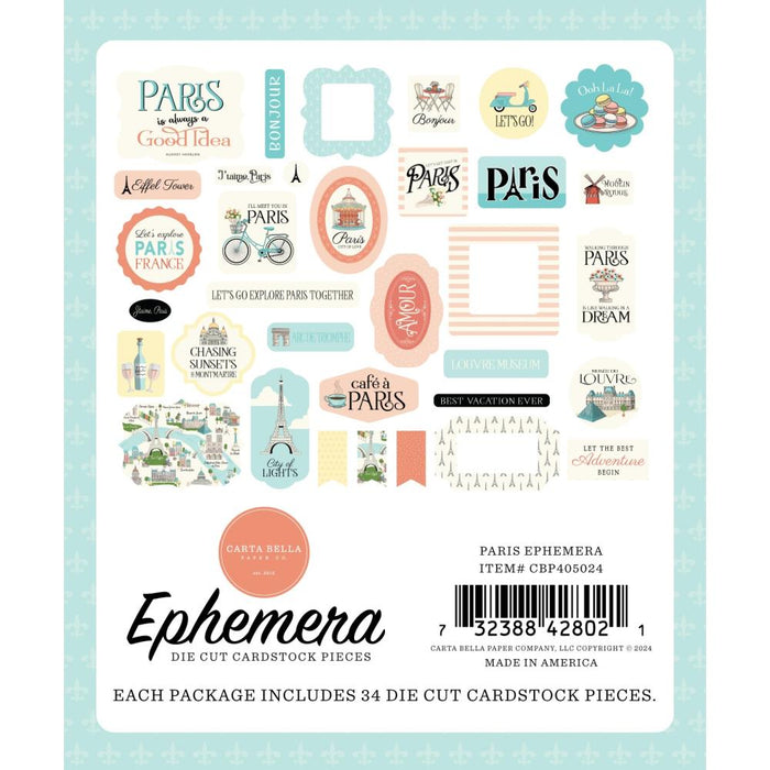 Carta Bella Paris - Ephemera Icons