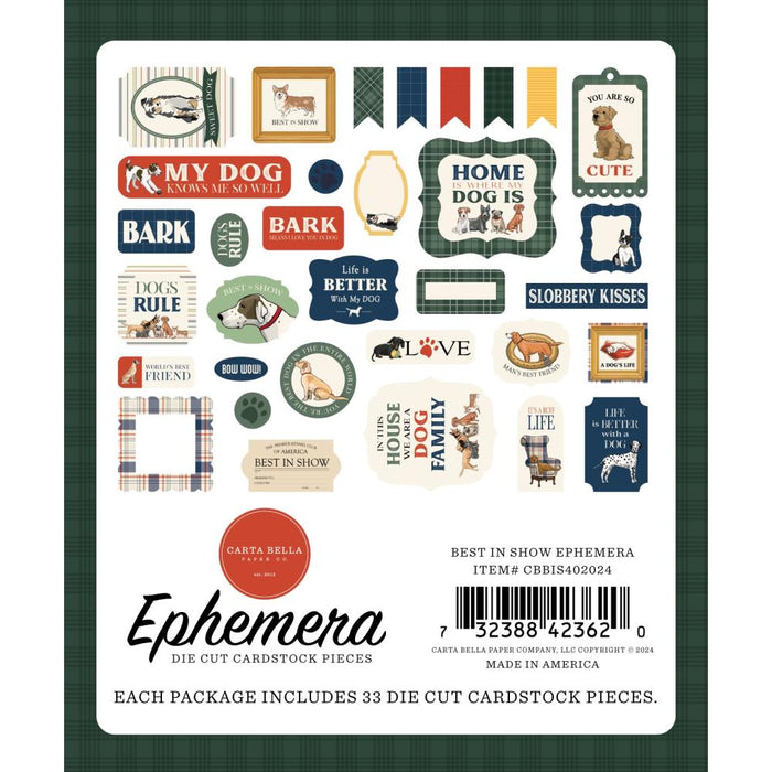 Carta Bella Best In Show - Ephemera Icons