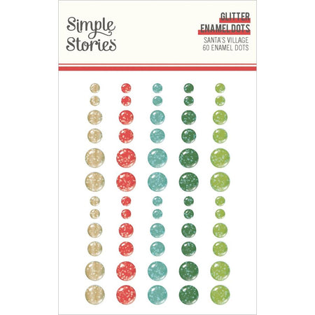 Simple Stories Santa's Village - Glitter Enamel Dots