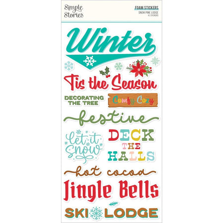 Simple Stories Snow Pine Lodge - Foam Stickers