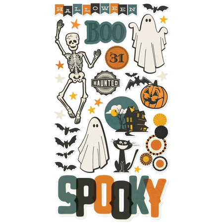 Simple Stories Simple Vintage Scary Stories - Chipboard Stickers