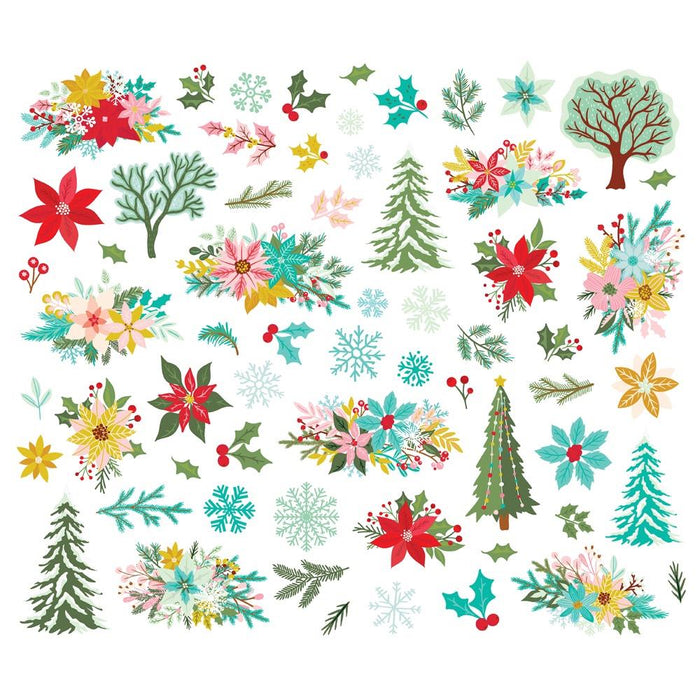 Simple Stories Snow Pine Lodge - Floral Bits & Pieces