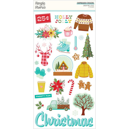 Simple Stories Snow Pine Lodge - Chipboard Stickers