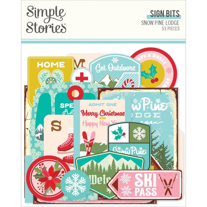 Simple Stories Snow Pine Lodge - Sign Bits & Pieces