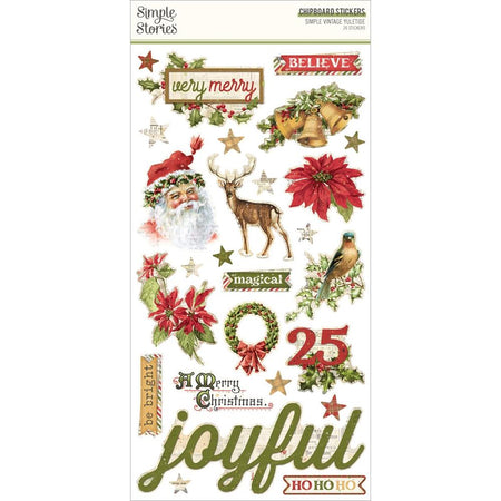 Simple Stories Simple Vintage Yuletide - Chipboard Stickers