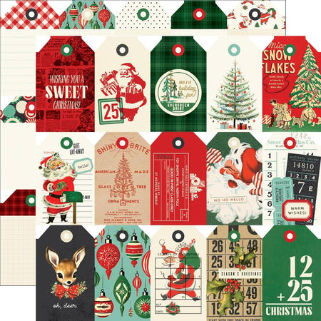 Simple Stories Simple Vintage Holly Jolly - Tags Elements