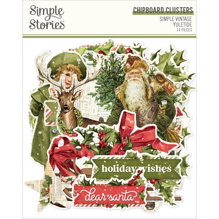 Simple Stories Simple Vintage Yuletide - Chipboard Clusters