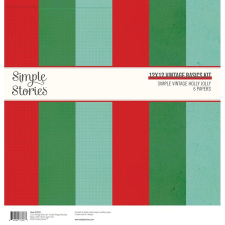 Simple Stories Simple Vintage Holly Jolly - 12x12 Simple Basics Collection Kit