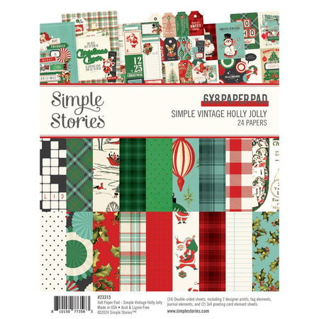 Simple Stories Simple Vintage Holly Jolly - 6x8 Paper Pad