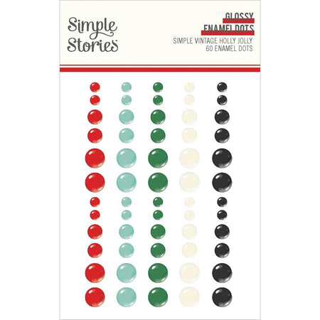 Simple Stories Simple Vintage Holly Jolly - Enamel Dots