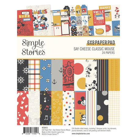 Simple Stories Say Cheese Classic Mouse - 6x8 Paper Pad