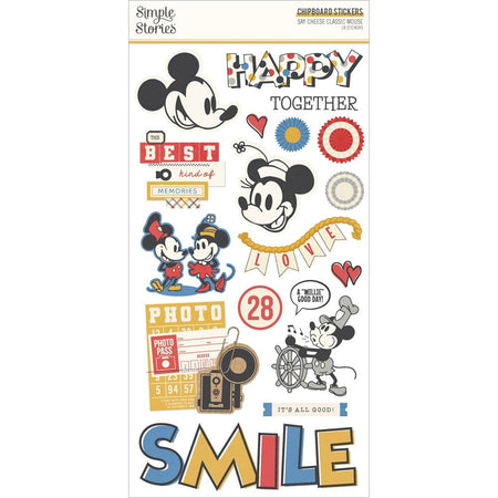 Simple Stories Say Cheese Classic Mouse - Chipboard Stickers