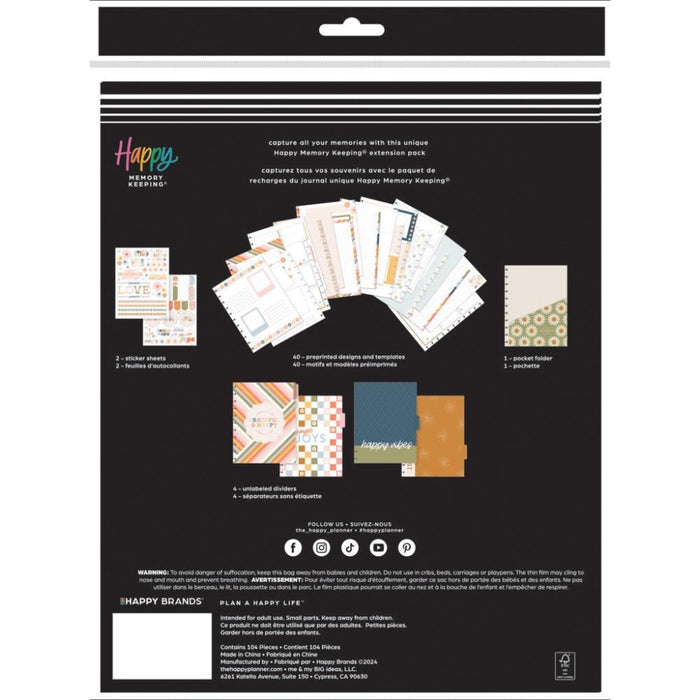 Me & My Big Ideas Happy Planner - Simple Joys Big Extension Pack