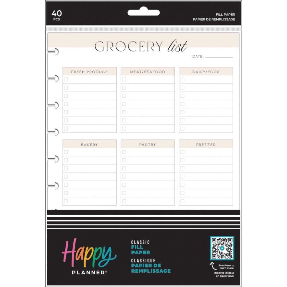 Me & My Big Ideas Happy Planner - Market List Classic Fill Paper