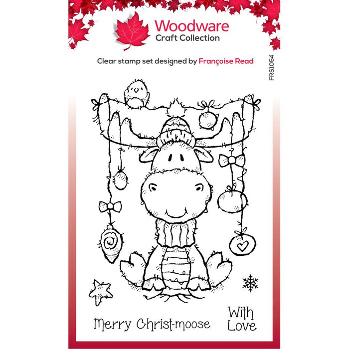 Woodware Clear Stamps - Moose Christmas