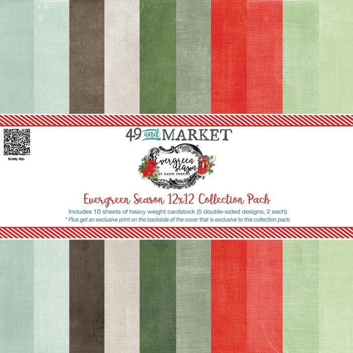 49 & Market Evergreen Season - 12x12 Solids Collection Pack