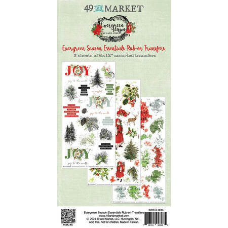 49 & Market Evergreen Season - Essentials Rub-Ons