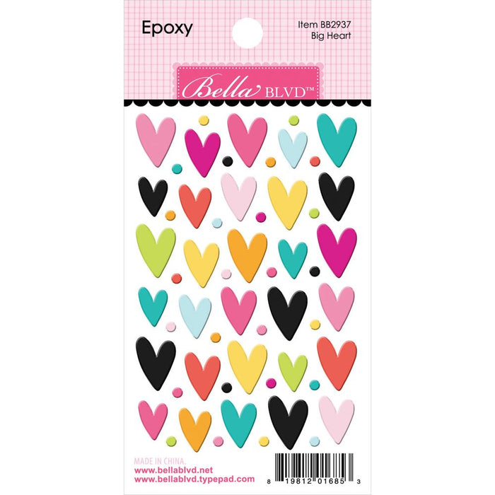 Bella Blvd Teen Vibe Caitlyn - Epoxy Stickers Big Heart