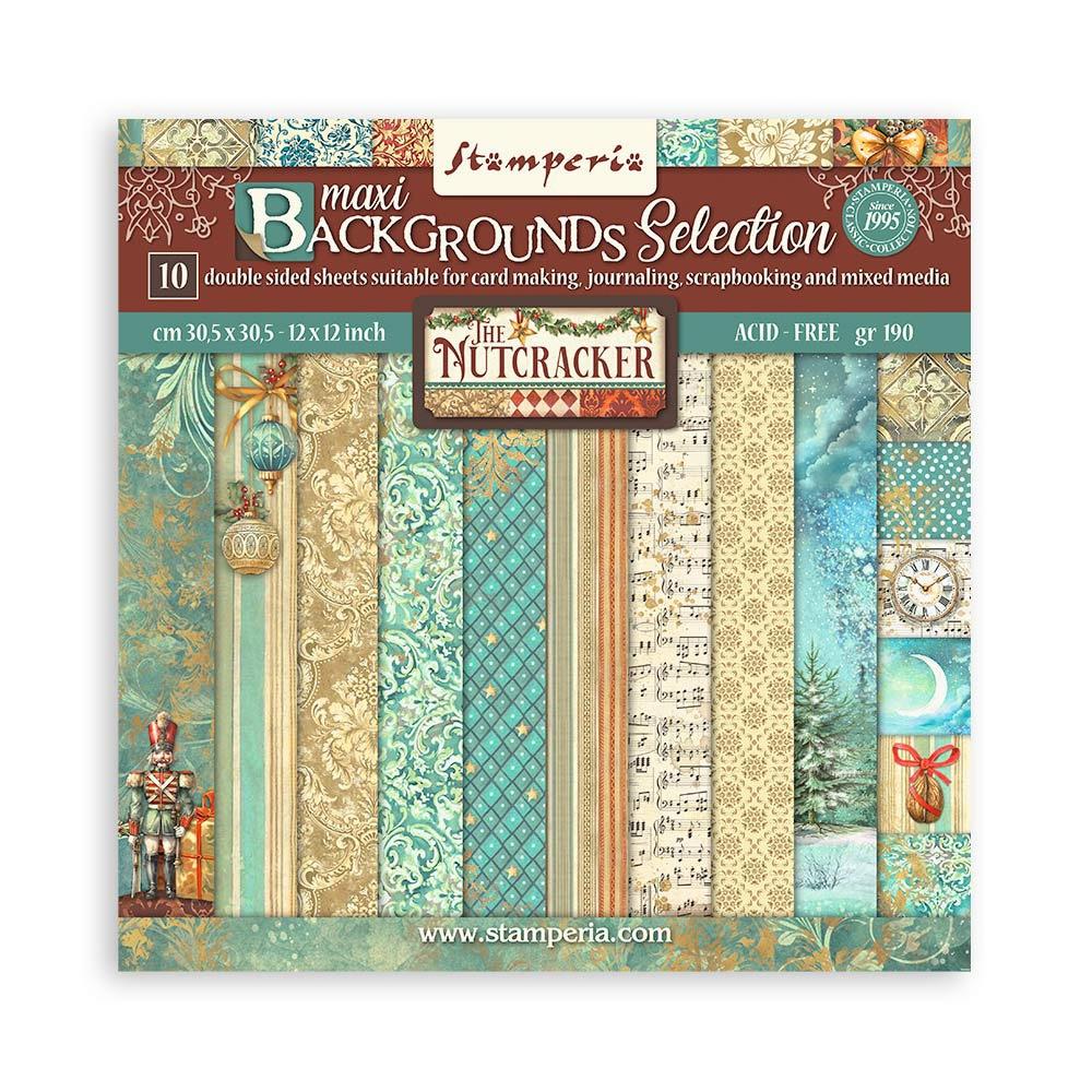 Stamperia The Nutcracker - 12x12 Maxi Backgrounds Paper Pack