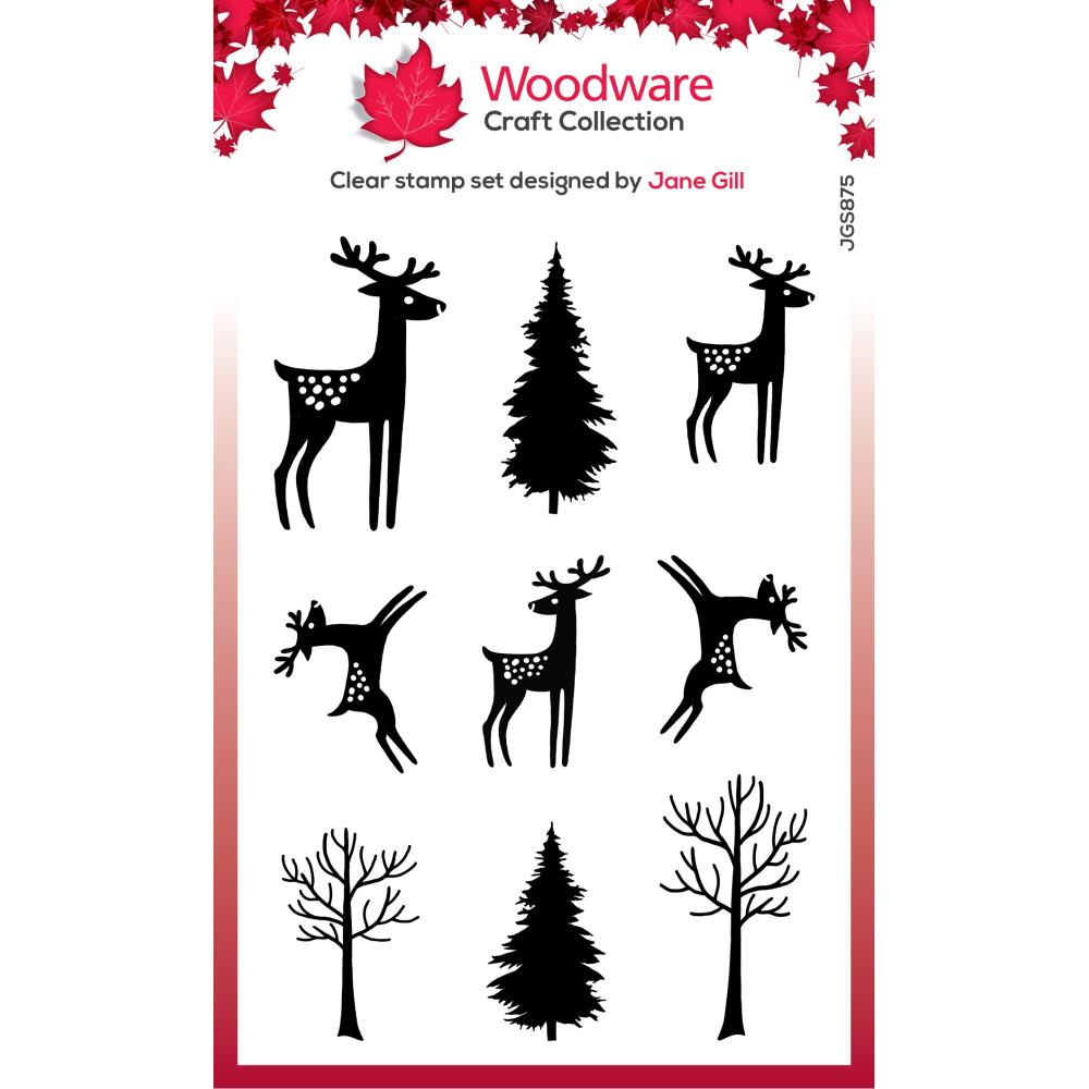 Woodware Clear Stamps - Paintable Baubles Reindeer Fillers