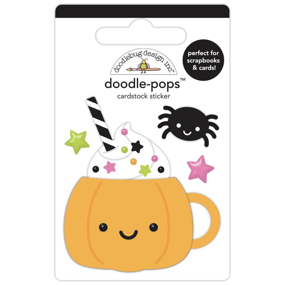 Doodlebug Design Hey Pumpkin - Pumpkin Latte Doodle-Pops 3D Sticker