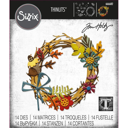 Sizzix Tim Holtz Thinlits Die - Vault Foliage Wreath