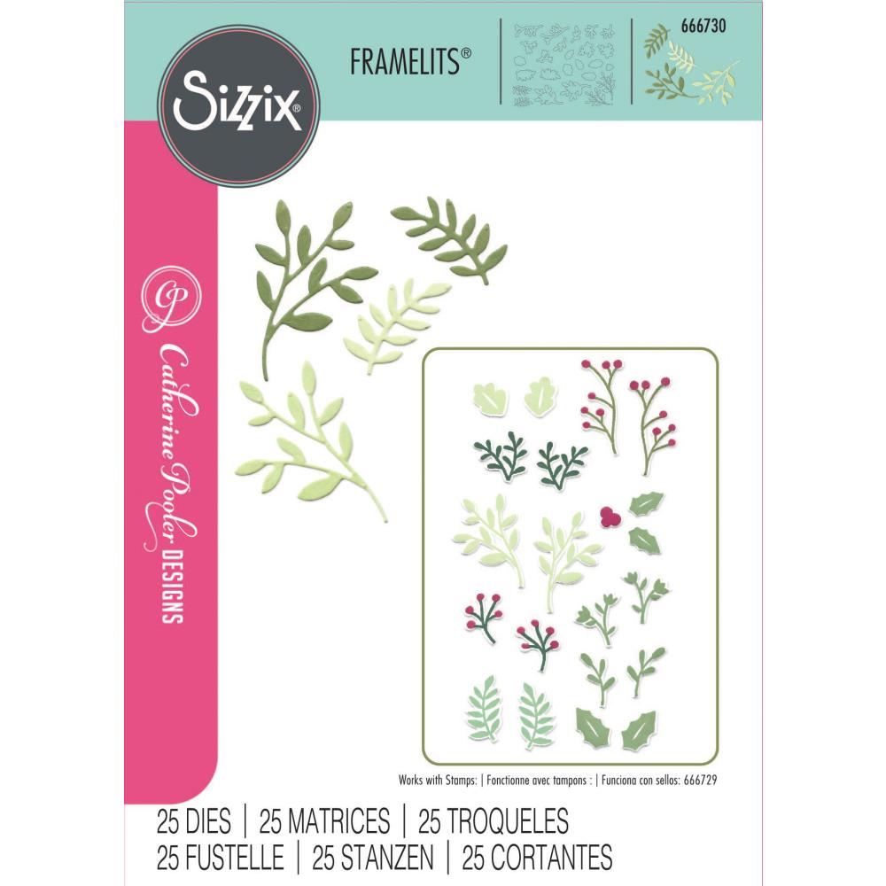 Sizzix Framelits Die - Happy Holly Days #2 by Catherine Pooler